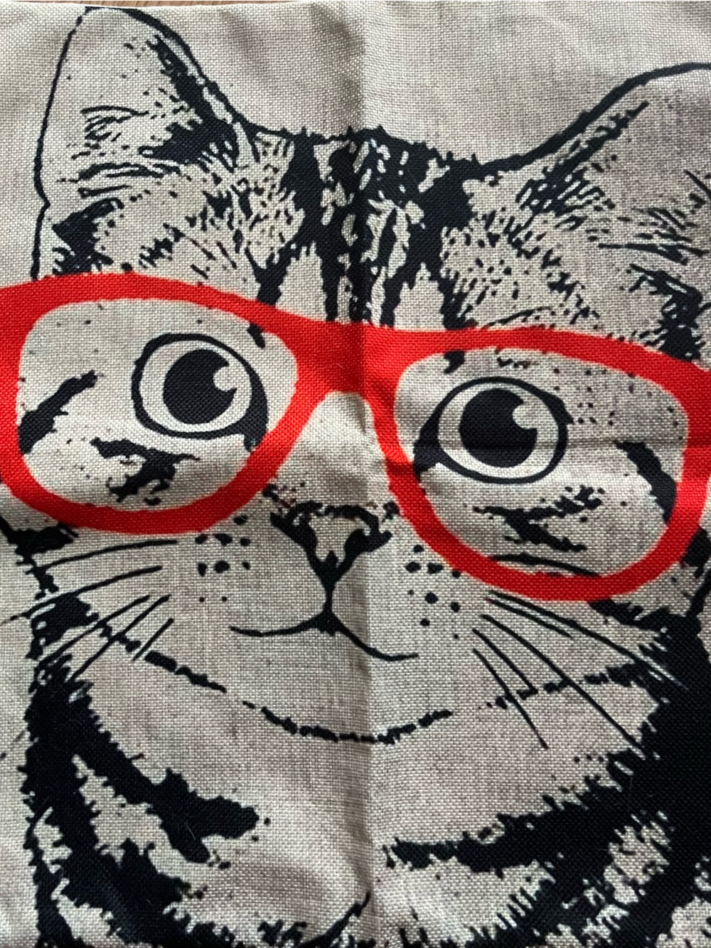 🐈 🐈‍⬛ 🐈 Set of 3 - Super Cute Cat Print Accent Pillow Covers - burlap - Picture 2 of 4